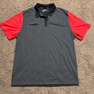 Nike Golf Men's Gray and Coral Polo Shirt Sz XXL